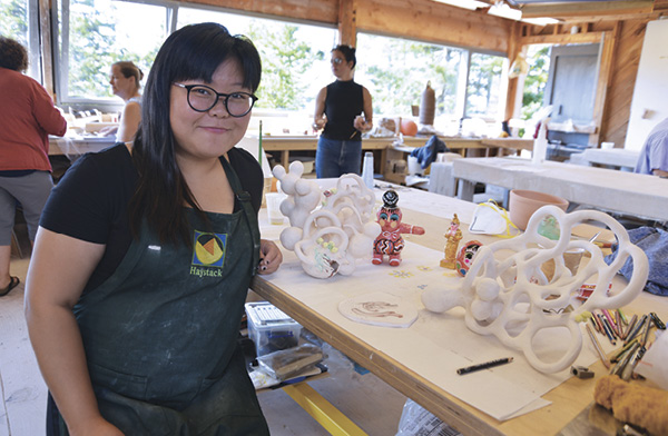2 2017 Artaxis Fellow Soe Yu Nwe during her two-week summer residency at Haystack Mountain School of Crafts, summer 2017. Photo courtesy of Haystack Mountain School of Crafts.