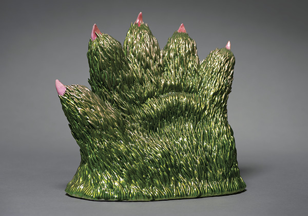 1 Jennifer McCandless’ After the Humans: Fantastical Monster Paw, 11½ in. (29 cm) in height, stoneware, 2022.