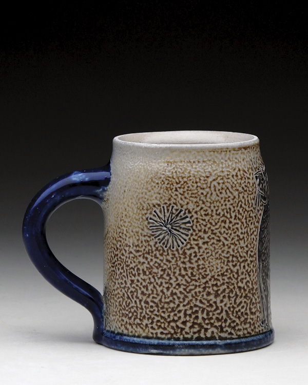 German mug, 5 in. (13 cm) in height, salt-glazed stoneware, 1966.