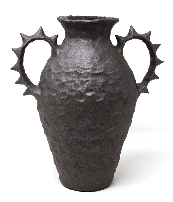 3 Katie Francis’ Spike-Handle Vessel, 10.5 in. (26.7 cm) in height, stoneware, 2024.