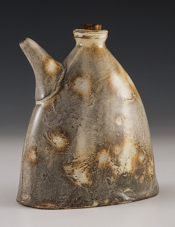 8 Nathan Willever’s ewer, 5¾ in. (14.6 cm) in height, stoneware, white slip, glaze, fired in reduction to cone 8, 2025.