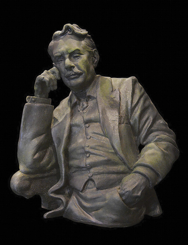 1 Thomas J. Durham’s Puccini, 10 in. (25.4 cm) in height, terra cotta, 2024.