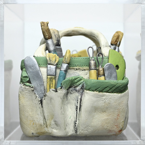 1 Susan O’Connor’s Tools of the Trade, 3¾ in. (9.5 cm) in height, stoneware. Photo: Courtesy of The Clay Studio.