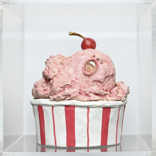 3 Susan McEneny’s I Scream!, 3½ in. (8.9 cm) in height, stoneware. Photo: Courtesy of The Clay Studio.