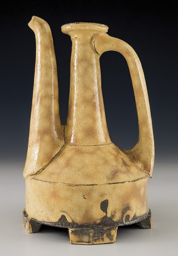 3 Nathan Willever’s ewer, 8¾ in. (22.2 cm) in height, stoneware, pink slip, clear glaze, fired in reduction to cone 8, 2026. Photo: Companion Gallery.