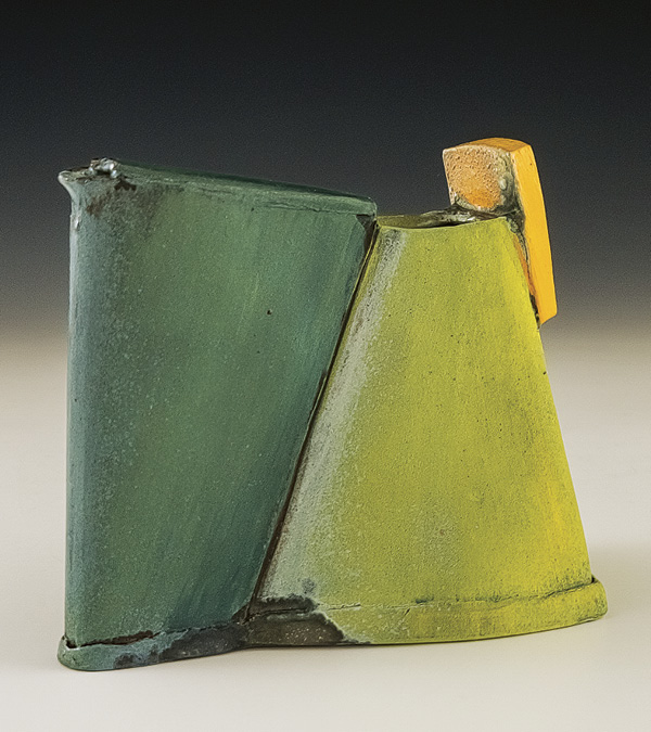 6 Marty Fielding’s ewer, 6 in. (15.2 cm) in width, handbuilt, fired to cone 3 in a soda kiln, 2026. Photo: Companion Gallery.