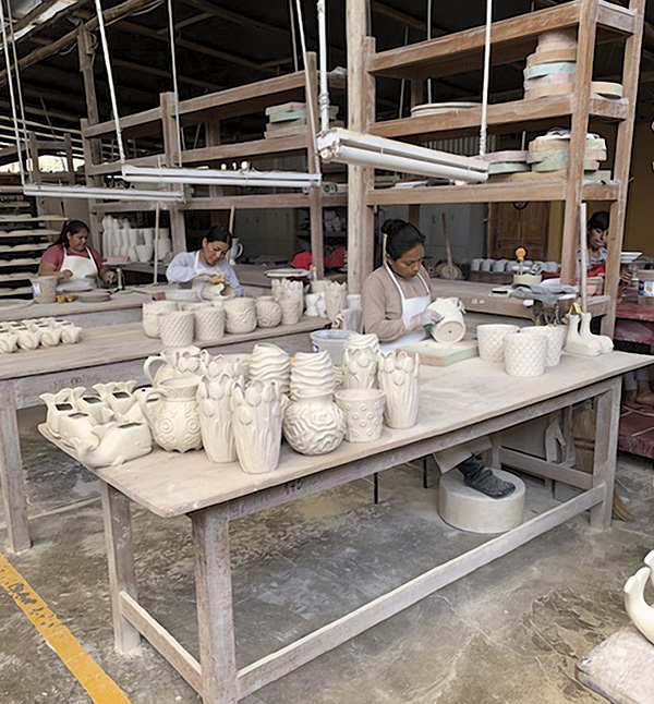 4 The Peruvian ceramics workshop.