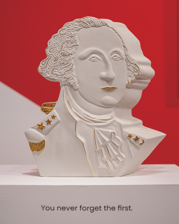 6 Jonathan Adler’s bust of George Washington at the Museum of Arts and Design (MAD), New York.