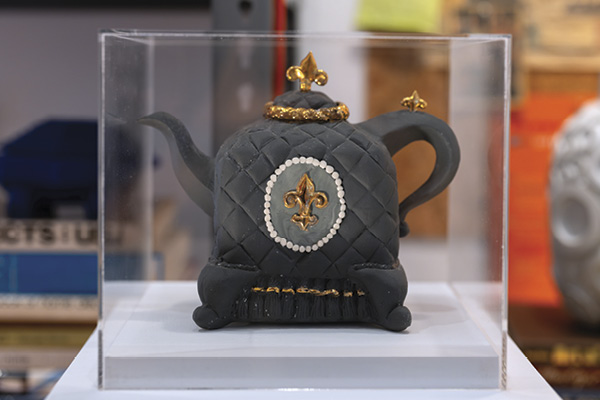 8 Jonathan Adler’s The Chanel-inspired teapot designed by Adler in college, as pictured at the Museum of Arts and Design (MAD), New York.