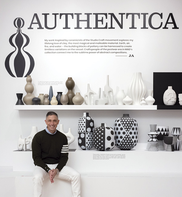 9 Jonathan Adler at the Museum of Arts and Design (MAD), New York, with pieces from his collection.