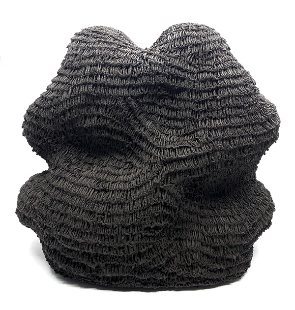 4 Donté K. Hayes’ Navigate, 13 in. (33 cm) in width, stoneware, black clay body, fired to cone 5, 2022.