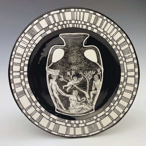 1 Stuart J. Asprey’s Historical Vase Plate, 9.5 in. (24.1 cm) in height, Wedgwood Roman porcelain, 2018.