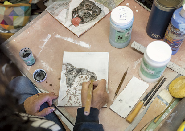 2 All of the tiles were made, drawn, and painted in Koszalka’s South Philadelphia studio.