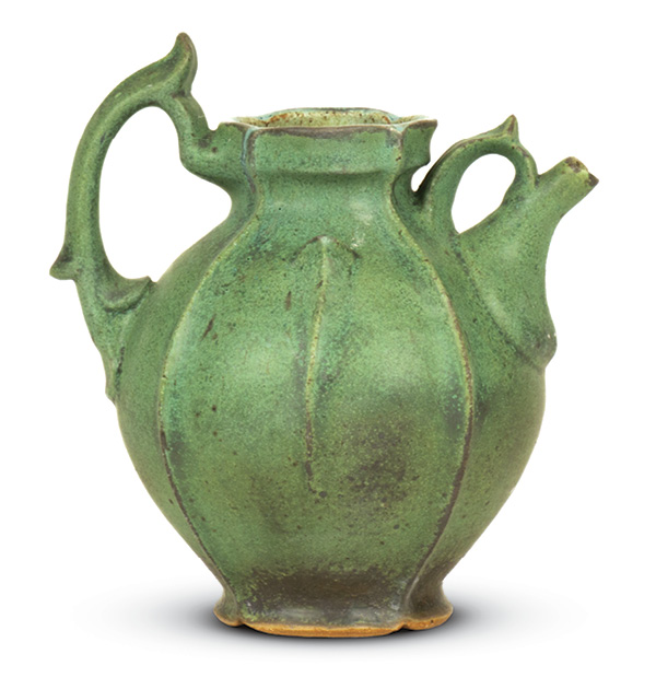 Chance Taylor’s Water Lily Ewer, 8½ in. (21.6 cm) in diameter, stoneware, multiple glazes, fired in oxidation to cone 6, 2025.