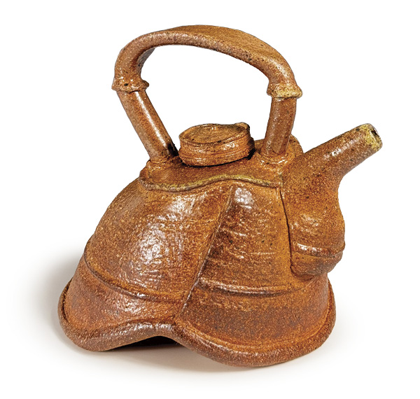 Delanie Kabrick Wise’s Untitled #3, 7 in. (17.8 cm) in length, white stoneware, fired in reduction to cone 10 in a soda kiln, 2025.