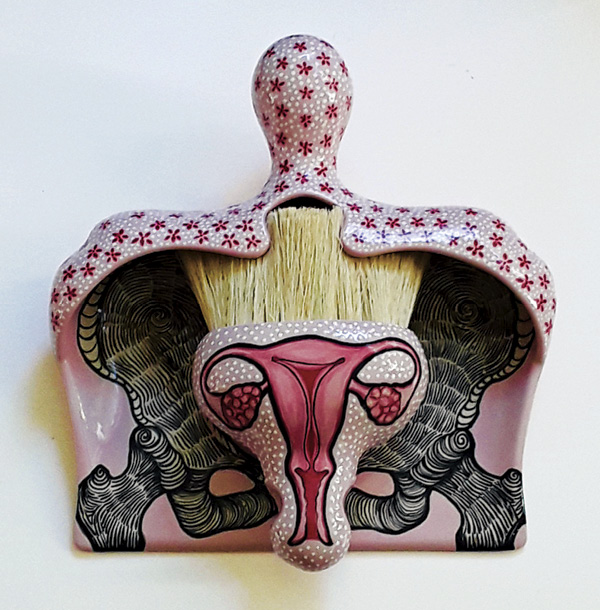 4 Marianna Haniger’s Crumber, 18 in. (45.7 cm) in height, clay, tampico fiber, 2024.