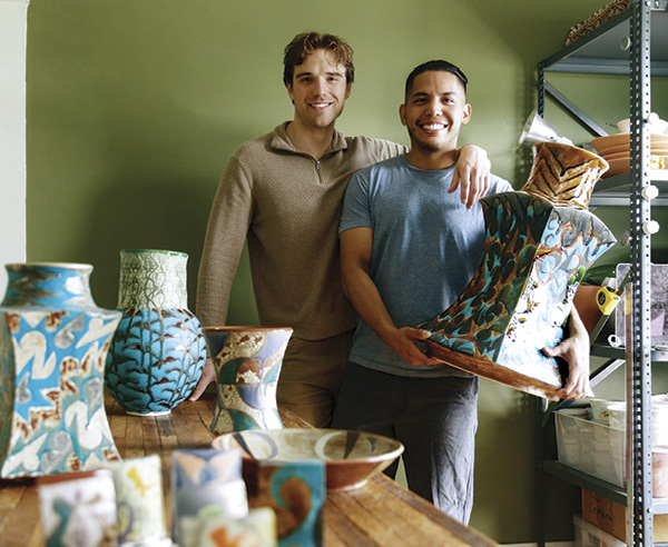 Jasper Johns and Francisco Salazar. Photo: Rachel Denise.