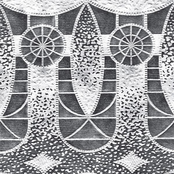 The Egril tile pattern altered in Photoshop to create a high-contrast black-and-white image for laser cutting, 2015.