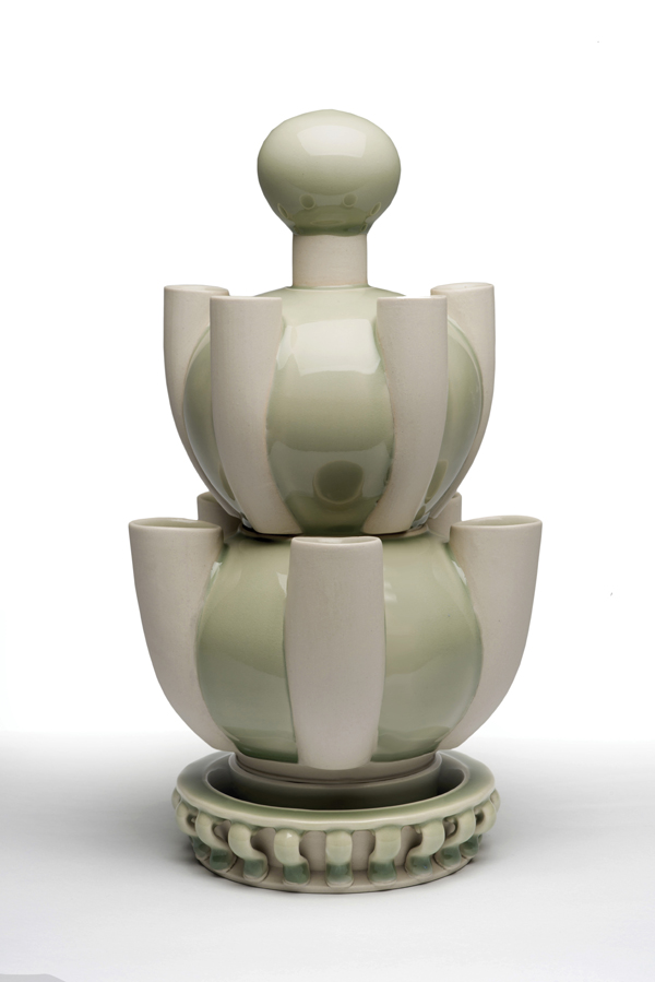Shawn Spangler’s Double Walled Vase, 20 in. (51 cm) in height, fired to cone 8 oxidation, 2015.