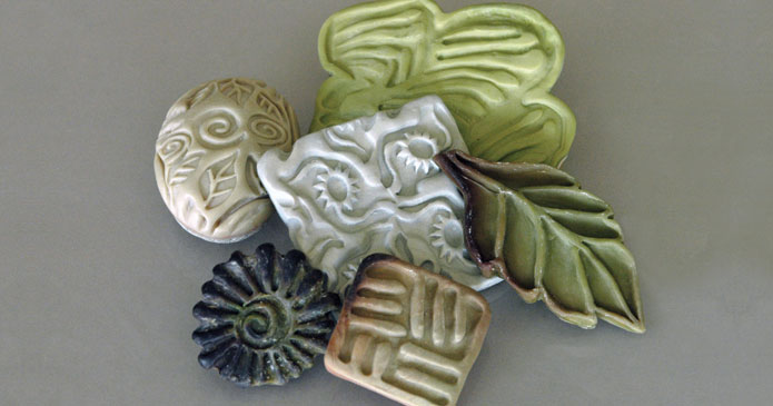 Polymer Clay Stamps for Applying Texture