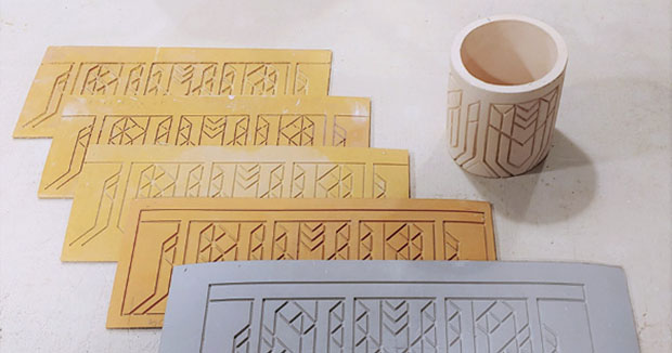 Custom CNC-Carved Texture Mats for Slab-Built Forms