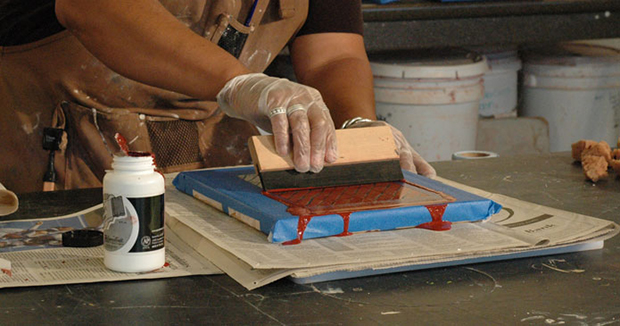 screen printing on clay