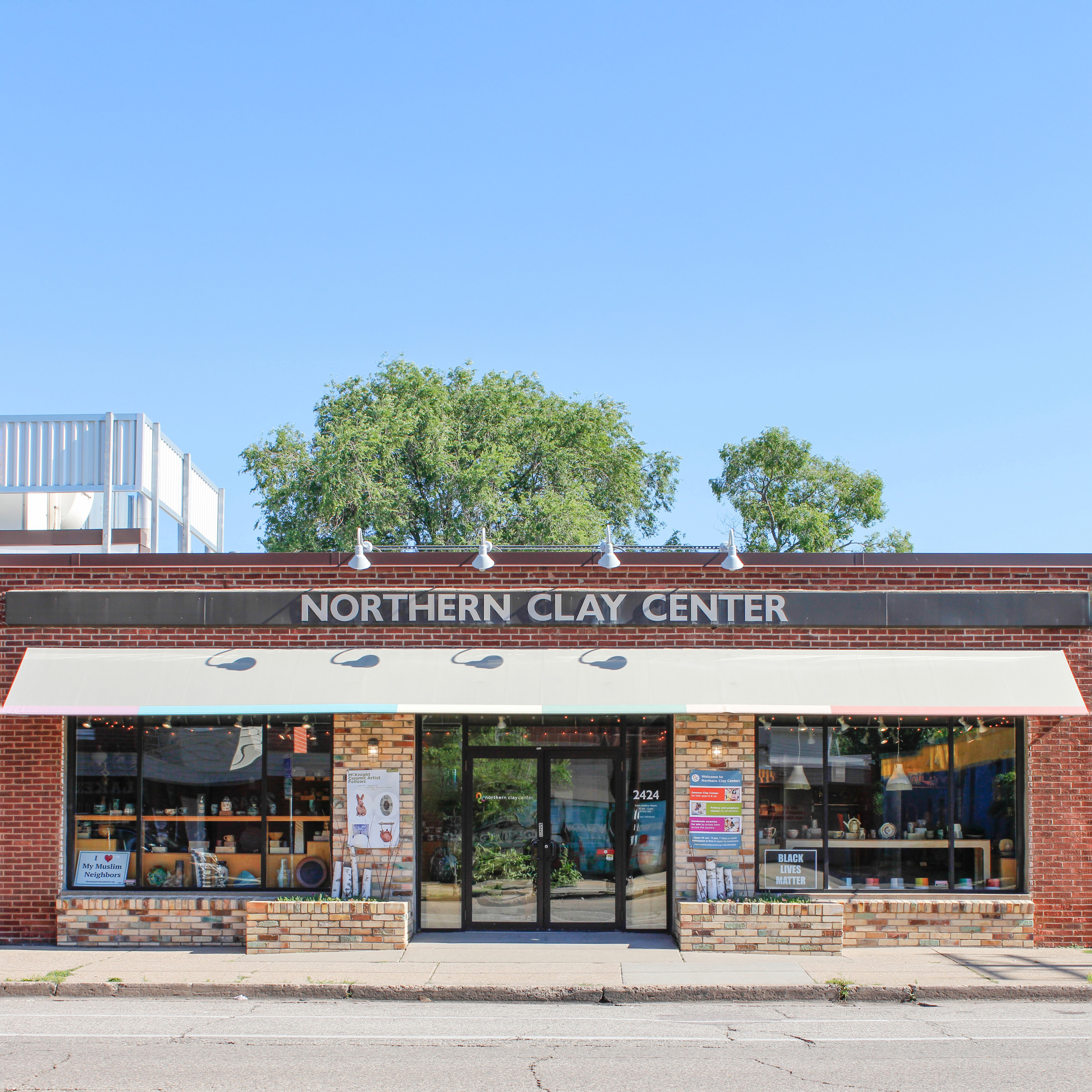 Photo showing the front of the Northern Clay Center building in Minneapolis, Minnesota.