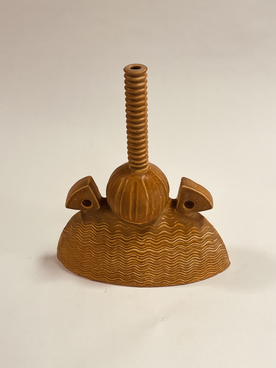 Image of a yellow vase by Jonathan Kaplan at Plinth Gallery