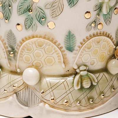 Pale Gold Crackle Glaze