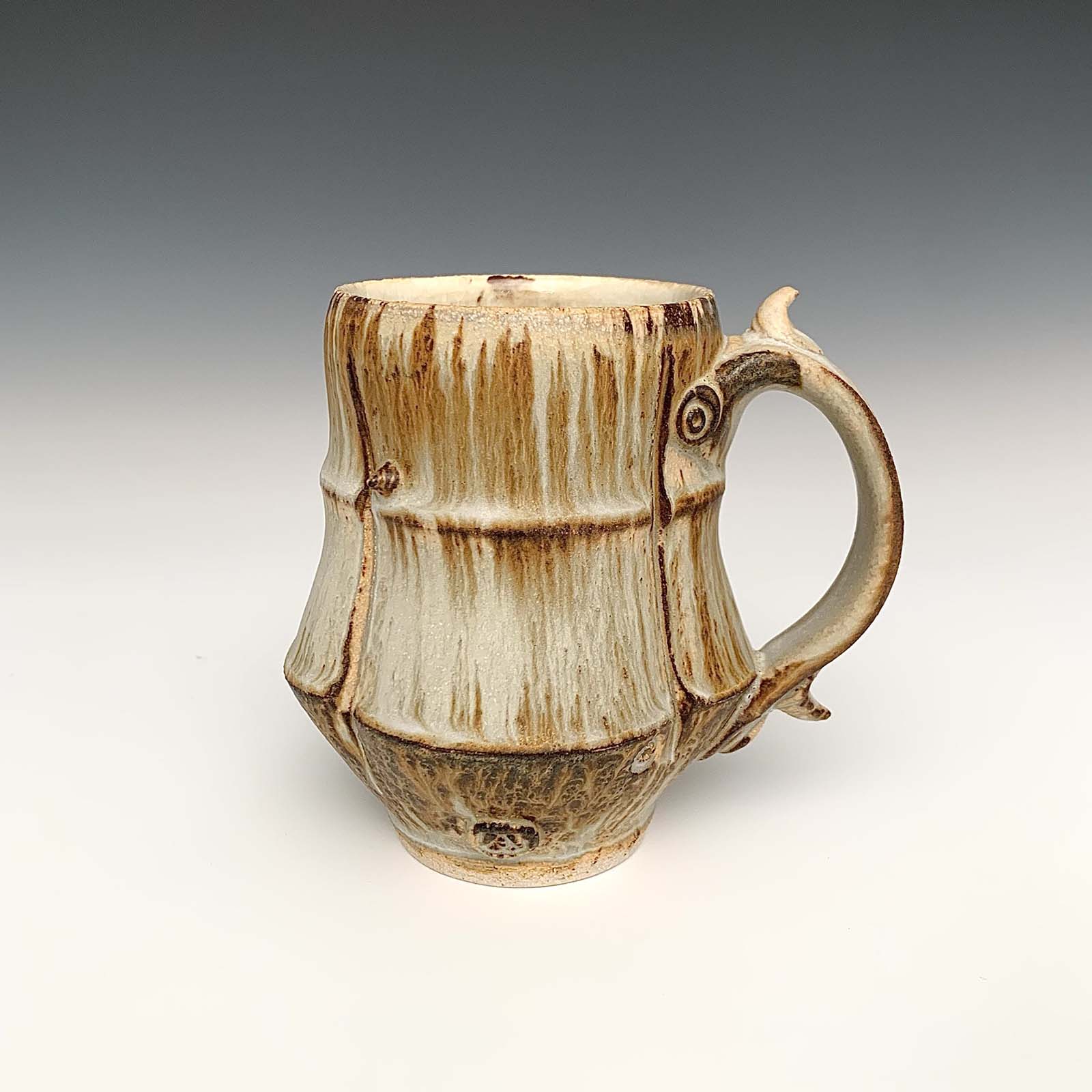 Andres Montenegro, Oatmeal Armored mug, 4.5 in. (11 cm) in height, stoneware, fired to cone 10 in reduction, 2021. 
