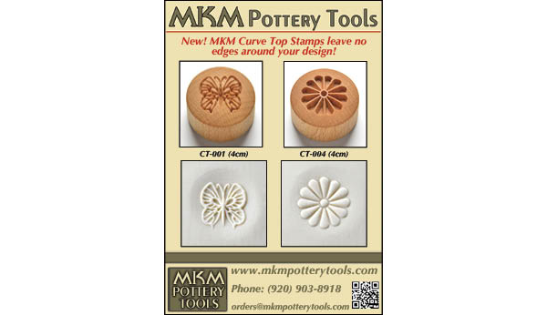 MKM Pottery Tools 4 cm Curve Top Flower Pottery Stamp