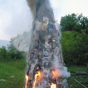 Bob Holman's Teepee Paper Kiln by Kurt Wild