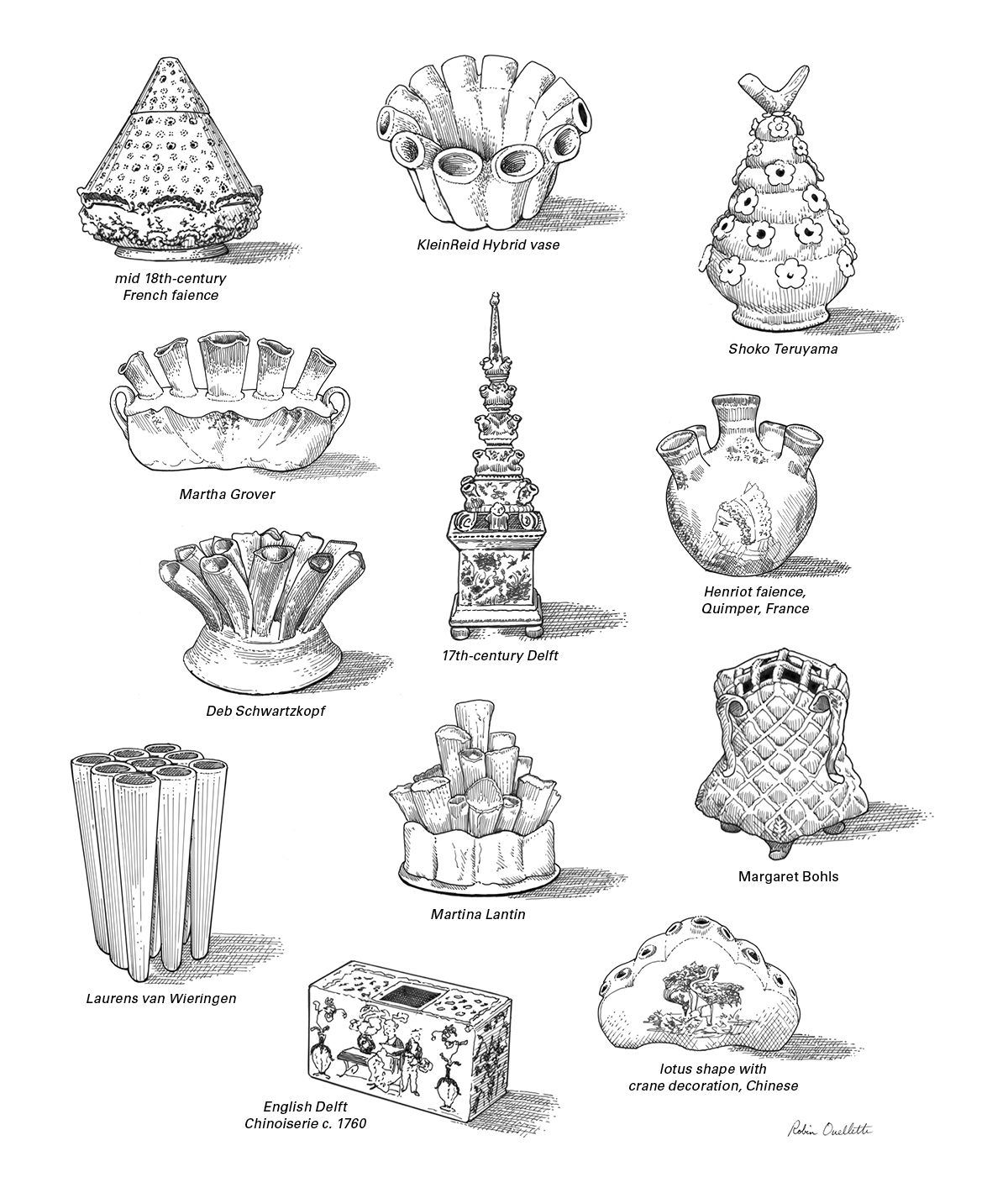 Pottery Illustrated: Flower Bricks & Tulipieres