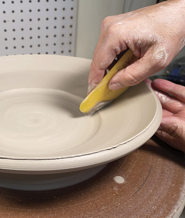 7 Smooth the transition into a shallow but distinct ledge.