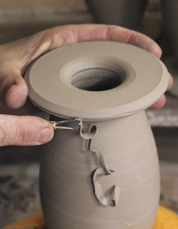 10 Trim and smooth the exterior. Shake out the trimmings when finished.