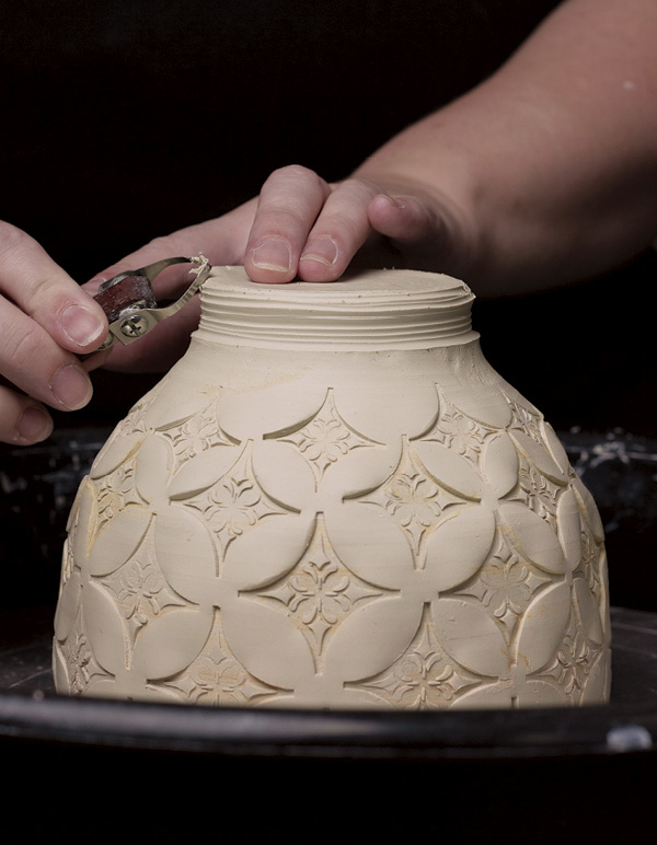 10 Trim the lid and form a knob to the desired diameter.