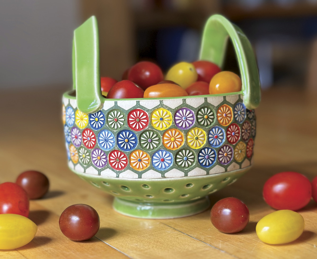 Slab-Built Tomato Bowl by Amy Brummond