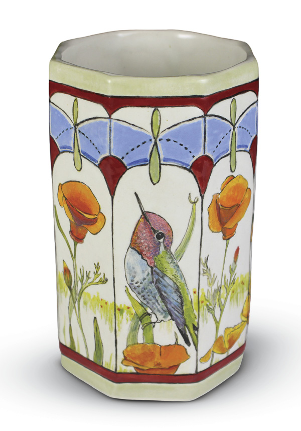 Finished octagonal tumbler by Ann Ruel