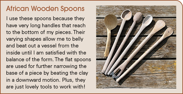 Out of the Fire by Jane White; African Wooden Spoons sidebar