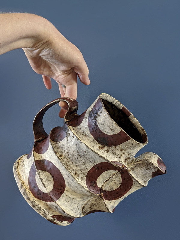 Pinched Accordion-Style Pitcher