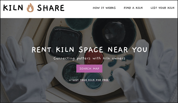 The Kiln Share website homepage.
