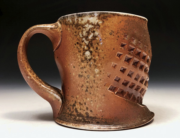 Mug, 4 in. (10.2 cm) in height, wood/soda-fired stoneware, 2023.