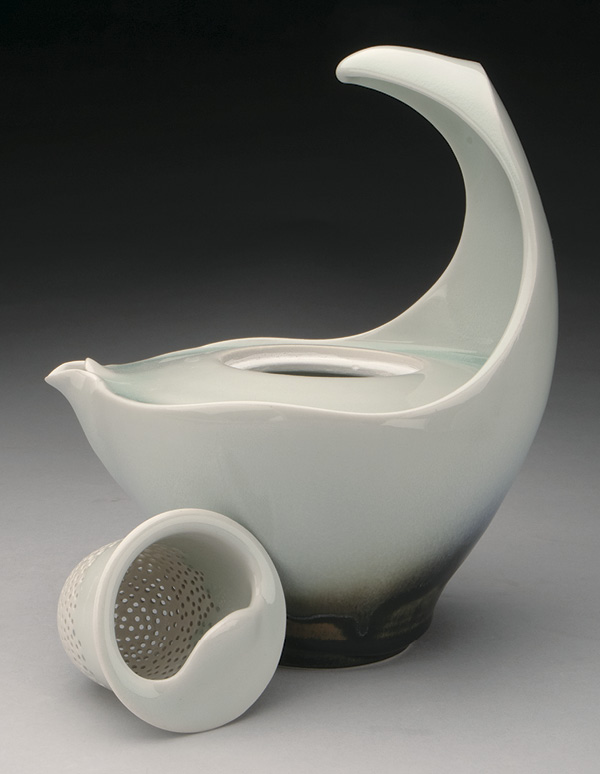 Noel Bailey's Wave Teapot with Infuser, 8½ in. (21.6 cm) in height.