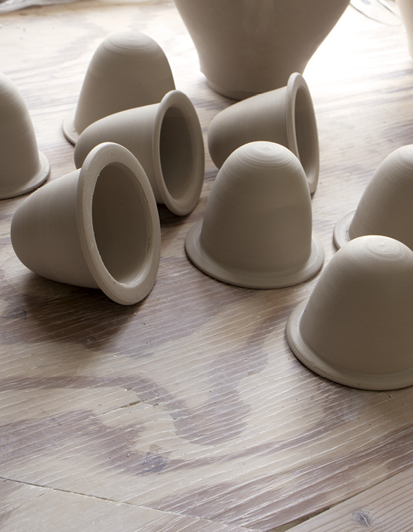 11 Trim the infuser lid so all excess clay is trimmed off with no foot rim.