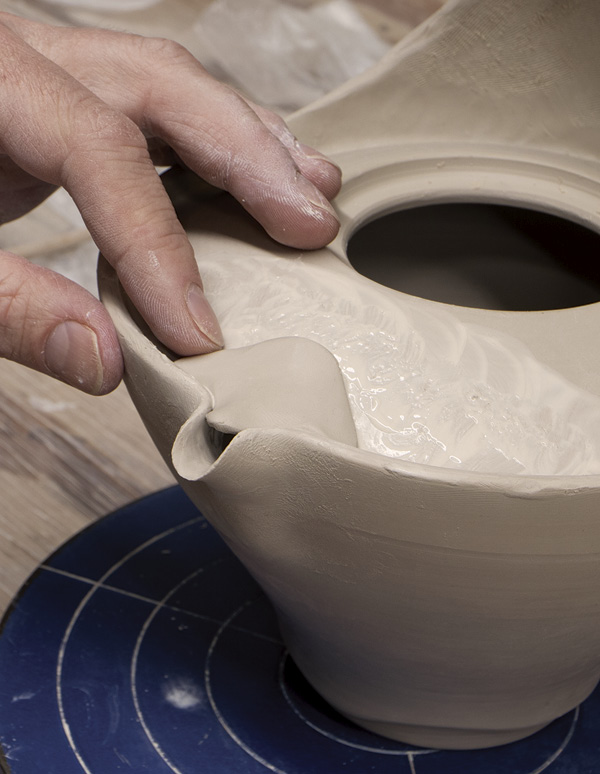 15 Refine and smooth the spout cover/hood on the shoulder top.