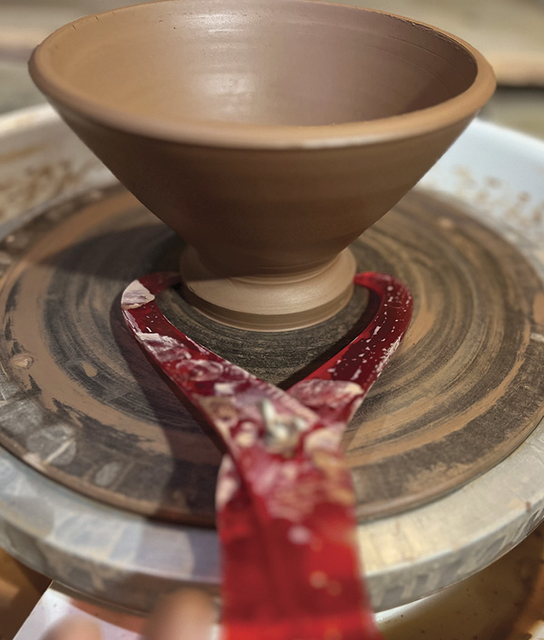 8 The same caliper measurement used for the lid is used to size the foot of the pour-over cone.