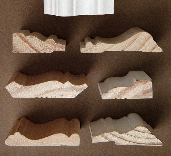 1 A selection of molding profiles suitable for use as ribs.
