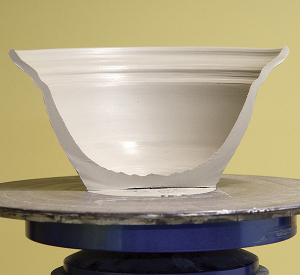 3 A cross-section shows the depth of the ridges made by the molding.