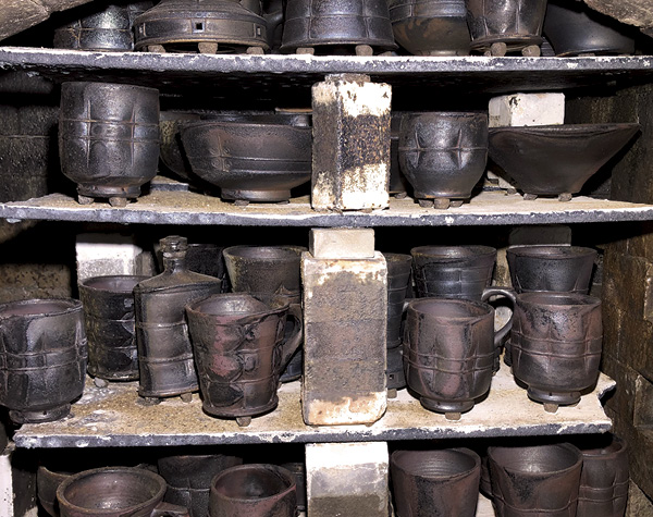 5 Work completed after 32 hours of active firing in the train kiln and three days of cooling.