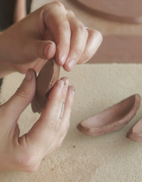 9 Join the two halves of the oval together as if you were making a pierogi.